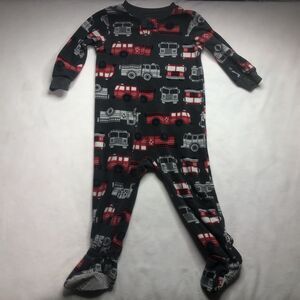 Firetruck Zipper Sleeper Baby Clothes Unisex 18 Month Used Carter's